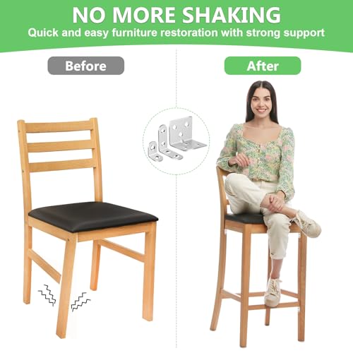 MAPVOLUT 25Pcs Silver L Brackets for Shelves, 3 Sizes Angle Corner Braces Metal L Bracket Heavy Duty for Wood, Sturdy and Rustproof for Repairing Furniture with 82Pcs Screws Mounting Bracket Easily - size: 3 SIZE Silver