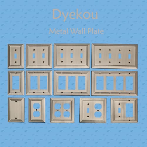 Metal Wall Plate for Light Switch, Applicable to Single Toggle, 6 Pack - size: Single Toggle