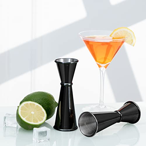 Briout Double Cocktail Jigger for Bartending, 2 OZ & 1 OZ,Rolled Edge Black - color: Black, size: Rolled Edge-1oz/2oz-1PC
