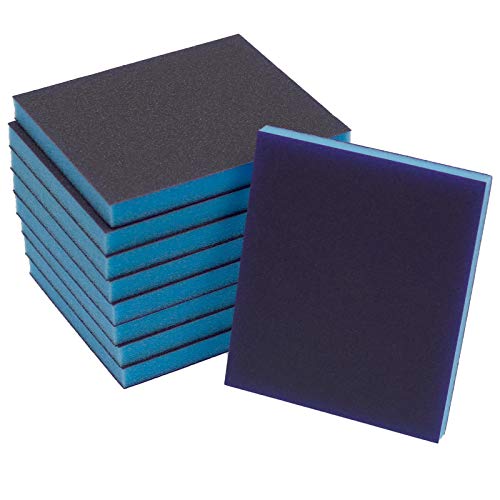 BokWin 16Pcs Sanding Sponge 100/220 Grit Sanding Blocks - size: 8*100 Grit / 8*220 Grit