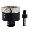 Diamond Hole Saw, 2-1/2" Hole Saw for Tiles Granite Marble Ceramic Glass Porcelain, 65mm Core Drill Bit with 5/8-11 Thread and 3/8” Hex Shank Adapter for Angle Grinders & Drills - size: 2-1/2"(65mm)