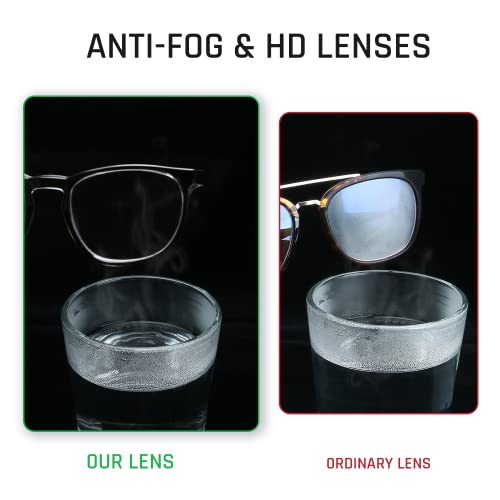 Stylish Safety Glasses, Clear Anti-Fog Anti-Scratch Protective Glasses For Men And Women - color: Black