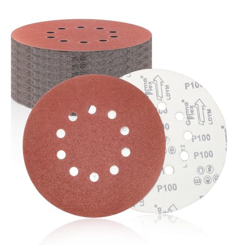 9 Inch 10 Hole Sanding Discs 150 Grit 20Pack Hook and Loop Disc - style: 10 hole-150 Grit