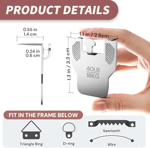 Picture Hangers,Wall Hangers Without Nails,Adhesive Hooks for Hanging,Wall Hooks,Waterproof and Rustproof to use Inside Kitchen (20PCS（Claw）) - size: 20PCS（claw）