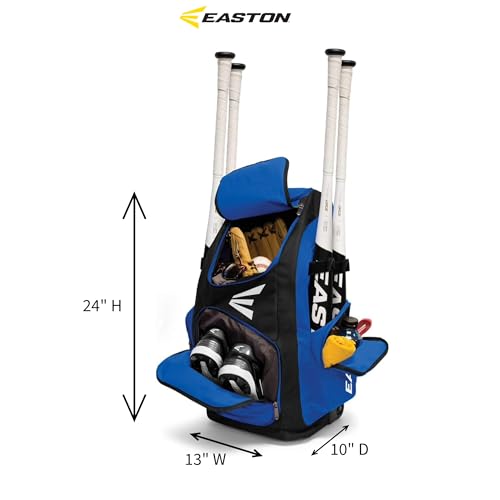 Easton | TRAVELER STAND-UP Wheeled Equipment Bag | Baseball & Softball | Multiple Colors - color: Red