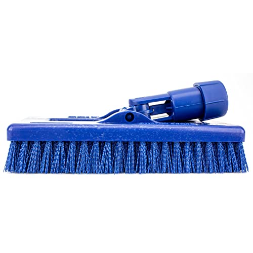 SPARTA 3638831EC14 Polyester Rectangle Scrub Brush, Floor Brush, Cleaning Brush With Swivel Head For Cleaning, 8 Inches, Blue - color: Blue