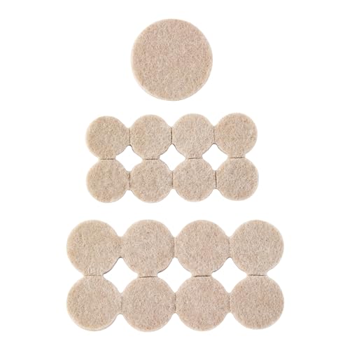 Scotch Felt Pads, Felt Furniture Pads for Protecting Hardwood Floors, Beige, Multi-Pack, 16-3/4 in., 16-1 in., 4-1.5 in., Round, 36 Pads Total