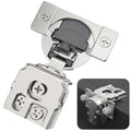 Chibery 4 Pack 1-1/4" Overlay 3D Soft Close Concealed Kitchen Cabinet Hinge for Face Frame Door, Pre-Assembled Easy-on Dowels, Self Closing Hidden Satin Nickel, 105° Open Concealed Stainless Steel - size: 1-1/4 inch Overlay