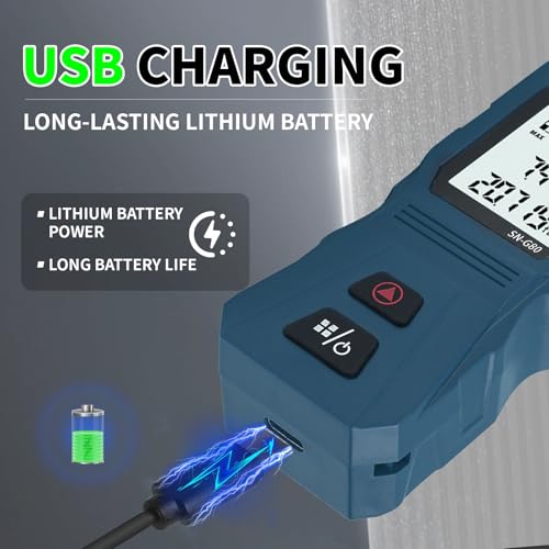 Mini Laser Measure wiht USB-C Rechargeable Pocket-Size Digital Tape 262FT