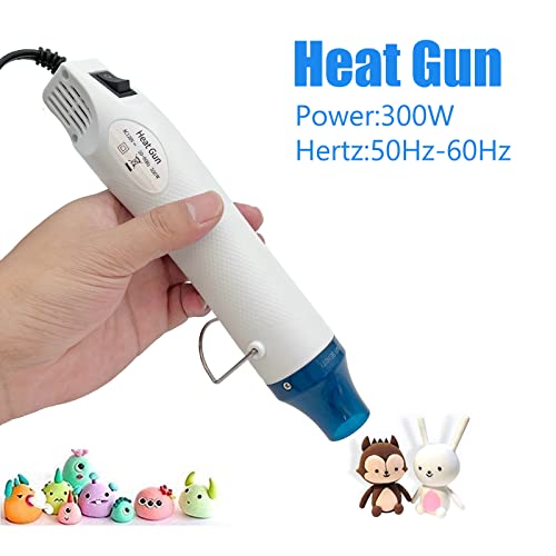 Heat Gun, Mini Hot Air Gun for DIY Crafts Embossing Shrink Wrap, White - color: White