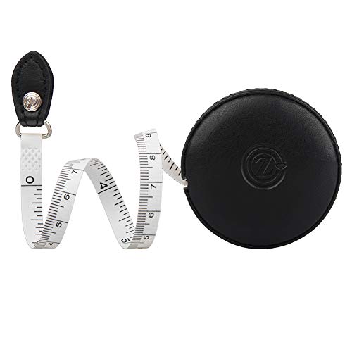 Sewing Tape Measure, Medical Body Cloth Tailor Craft Dieting Measuring Tape, 60 Inch/1.5M Dual Sided Retractable Ruler with Push Button Round(1 Pack, Black) - color: Black 1 pack