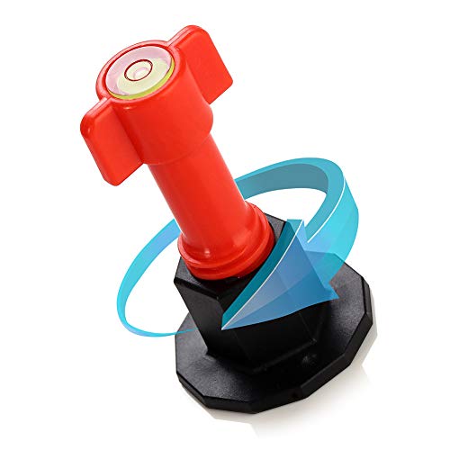 Upgraded Tile Leveling System Kit Reusable Tile Leveler Spacers with Replaceable Steel Needle Flat Ceramic Tile Adjusters Floor Wall Construction Tools - color: Upgraded Tile Levele