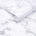 Arthome White Marble Contact Paper - Peel and Stick Wallpaper - Self-Adhesive & Removable Wall Paper for Furniture Desk, Kitchen Countertop, Cabinet, Shelf Liner, Wallcovering, (17"x120") - color: White Marble, size: 17" x 120"