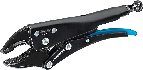 Channellock Locking Pliers 102-10 - Curved Jaw, Wire Cutter, Epoxy Resin Coating, Forged Steel - 10 In - style: 10" Curved Jaw Locking Pliers w/ Wire Cutter