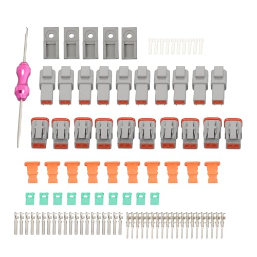 findmall 10Pack 2 Pin Electrical Connector Kit, with Reoval Tool, Seal Plug