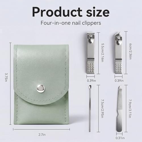 20PC Nail Care Kit,Professional Manicure Set，Nail Clippers Bulk - color: Green