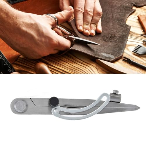 Wing Divider Gauge, Carbon Steel Scribing Compass with Pencil Holder, 6Inch 150mm Marking Tool for Woodworking Metalworking Leatherworking - size: 150mm