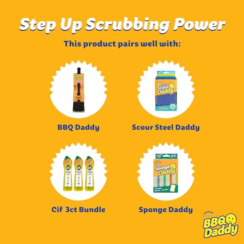 Scrub Daddy BBQ Daddy Grill Brush Head Refill - Bristle Free Grill Brush ArmorTec Steel Mesh Grill Cleaning Brush Attachment - Steam-Activated Cleaning Scrubber for Grates (1 Count) - style: BBQ Daddy Refill