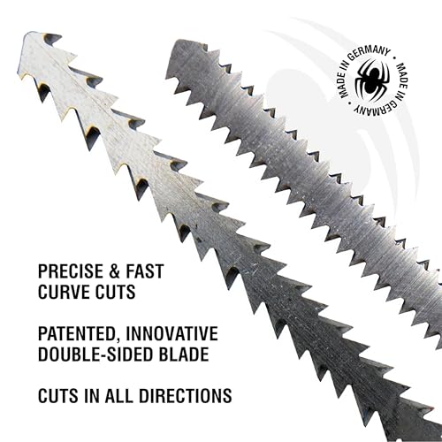 Spyder 5-Piece Jig Saw Blade Set, for Metal, CRV/HSS Bi-Metal Steel, T-Shank Compatible with All Major Brands (300063) - size: 3-1/2 inch, style: 5-Piece Set