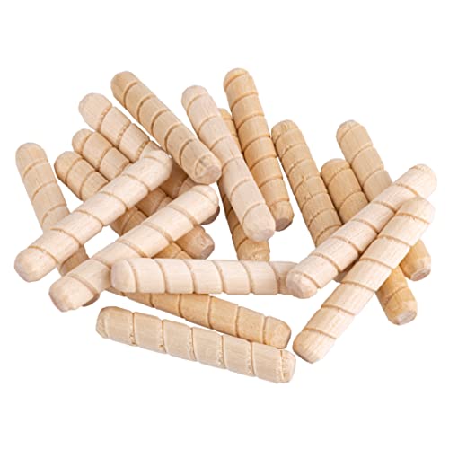 Spiral Grooved Hardwood Dowel Pins | 1/4 X 1-1/2" | Pack of 50 Approx. | Wooden Furniture Dowel Pins for Strong Connection | Furniture Making, Refurbishing or Crafts | UA-415-W - size: 1/4" X 1-1/2"
