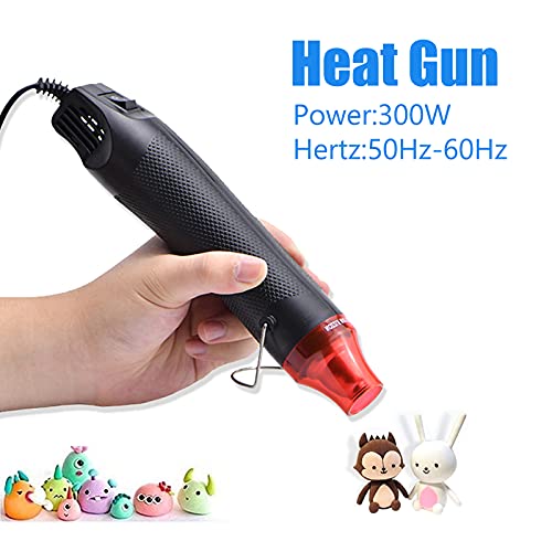 Heat Gun, Mini Hot Air Gun for DIY Crafts Portable Heat Air Gun Tool for Embossing Shrink Wrapping Drying Paint - color: Black