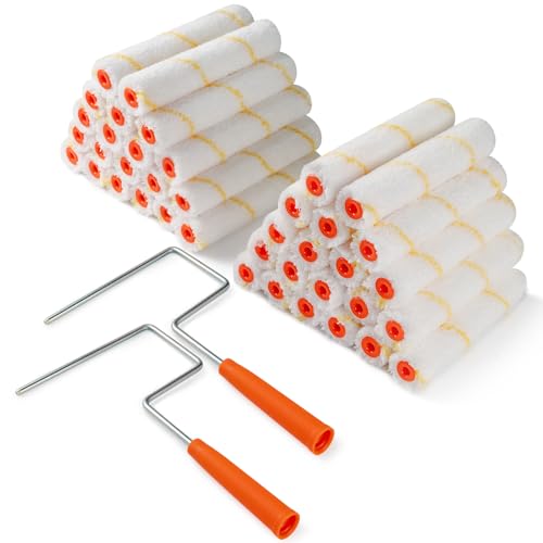 Microfiber Paint Roller Covers, 6 Inch, 3/8 Inch Nap, 40 Pack - size: 40 pcs 6" Microfiber Roller Cover