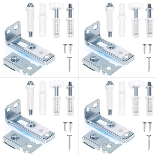 Bifold Door Hardware Repair Kit, 4-Pack Bifold Closet Door Hardware Kit Folding Door Hardware Repair Replacement Tool Kit - style: 4 Pack Silver