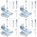Bifold Door Hardware Repair Kit, 4-Pack Bifold Closet Door Hardware Kit Folding Door Hardware Repair Replacement Tool Kit - style: 4 Pack Silver
