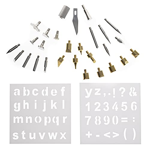 Wood Burning Pen Set Soldering Chiseled Tips and Tweezers Kit - 35pc - size: 35pc
