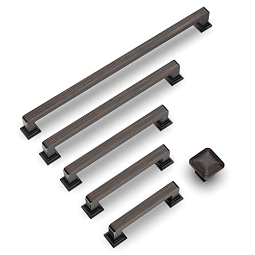 9BUILD 10 Pack 7.5 Inch Oil Rubbed Bronze Cabinet Pulls,Kitchen Hardware - color: Oil Rubbed Bronze, size: 7.5"/192MM Hole Center