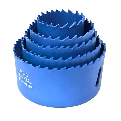 Bi-Metal Hole Saw Kit Set 3/4" to 3" HSS Hole Saw Drill Bits for Wood Boards Soft Metal Sheet PVC Fiberboard Plastic Drywall 17PCS