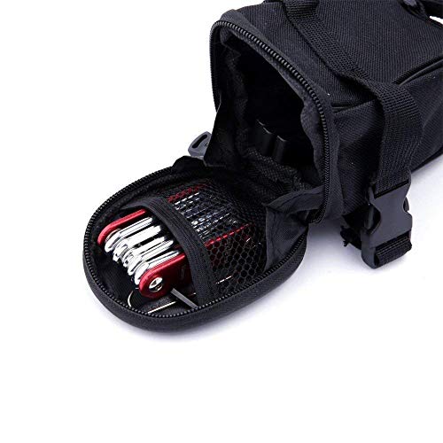 WOTOW 14 in 1 Bike Repair Tool Kit & Bike Saddle Bag - style: 14 in 1 Multitool (Red)