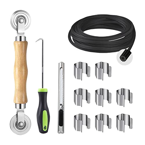 Window Screen Repair Kit, 5 in 1 Screen Roller Tool for Windows or Doors - size: 5 in1 Screen Repair Kit