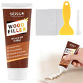 SEISSO White Wood Filler Putty, Waterproof & Paintable for Indoor Outdoor | Stainable & Sandable Wood Putty Filler - Quick Repair for Cracks, Holes, Scratches on Furniture, Cabinets, Floors, Tables