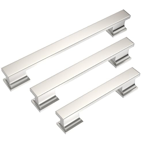COTYKILEY 10 Pack 10 Inch(256mm) Brushed Satin Nickel Cabinet Handles Kitchen Cabinet Pulls Cabinet Door Handles Kitchen Cabinet Hardware - color: Brushed Satin Nickel, size: 10" Hole Center（256MM）