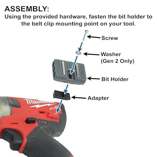 Halberd Premium Bit Holder, For Milwaukee M12 only, 2 Pack - color: M12, Premium, 2 Pack