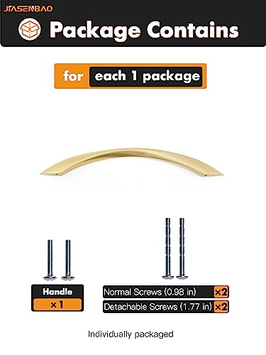 Brushed Gold Cabinet Pulls 6.3 Inch Arch Twisted Brass Handles Drawer Kitchen Cupboard Bathroom Dresser Cabinet Hardware Zinc Alloy 10 Pack - color: Brushed Gold, size: 6.3 inch Hole Centers
