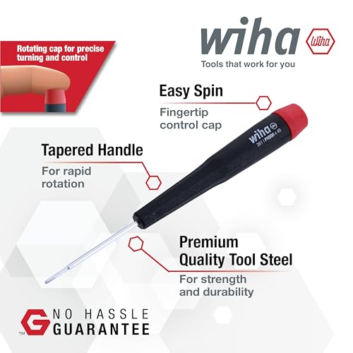 Wiha 26199 Slotted and Phillips Screwdriver Set in Rugged Canvas Pouch, 8 Piece