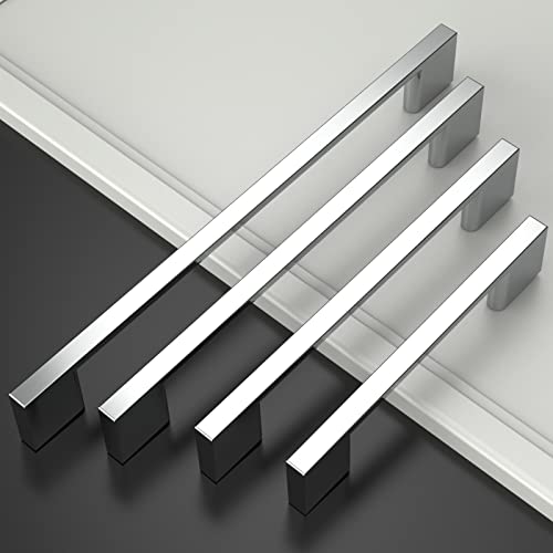 Amerdeco 10 Pack Polished Chrome Cabinet Pulls 5 Inch(128MM) Hole Centers Kitchen Cabinet Handles Cabinet Hardware Kitchen Handles for Cabinets Cupboard Handles Drawer Pulls ZH0060… - color: Polished Chrome, size: 5"/128mm Hole Center, style: 10 Pack
