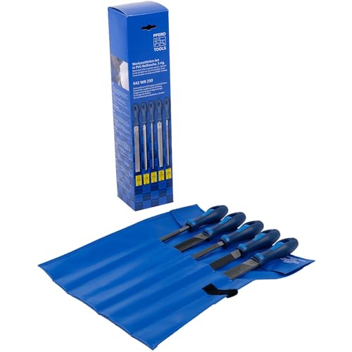PFERD 5pc 10" Machinists File Set, Second Cut, American Pattern (Pack of 1) - size: 10 Inch