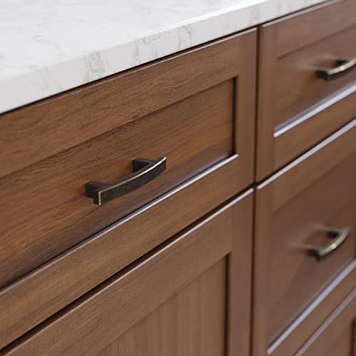Franklin Brass Pierce (10-Pack) Cabinet Handles 3' Hole Center Warm Chestnut Kitchen Drawer Pulls Dresser, Furniture Hardware P29519K-WCN-B - color: Warm Chestnut, size: 3" (76mm)