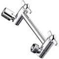 BRIGHT SHOWERS Brass Shower Arm Extender for Rain and Handheld Shower Head, 5 Inch Universal Shower Head Extension Arm, Height & Angle Adjustable, Chrome - color: Chrome, style: 5 Inch