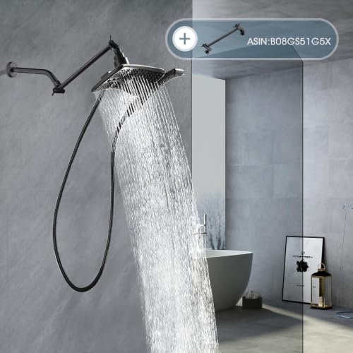 BRIGHT SHOWERS Solid Brass Shower Arm with Flange, 10 Inch Shower Pipe Arm - color: Oil Rubbed Bronze, style: Basic 10 Inch