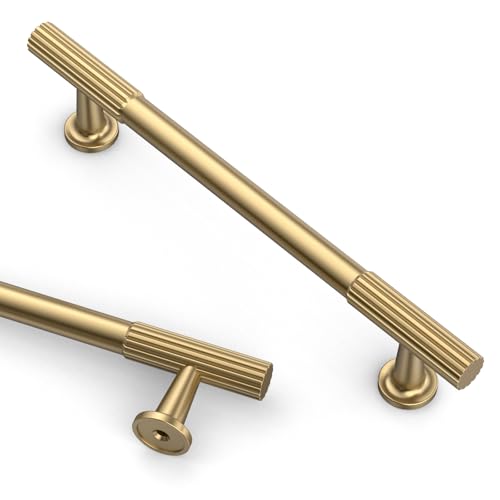 Asidrama 10 Pack 5 inch Champagne Bronze Kitchen Cabinet Handles - color: Champagne Bronze, size: 5" Hole Center