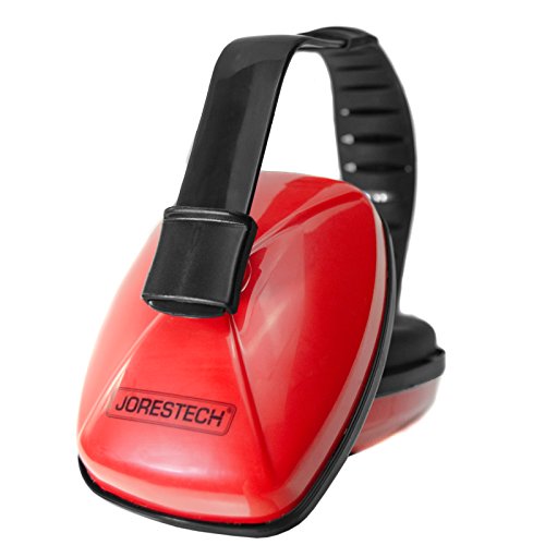 JORESTECH Safety Earmuffs Red Hearing and Ear Sound Suppression Adjustable Headband Lightweight Protection for Construction Sleeping Studying NRR 23dB EM-503 - color: Red
