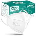 LEMENT KN95 Face Masks,100 Pack Breathable Cup Dust Masks For Adults, White - color: Adult-100 Pack-white