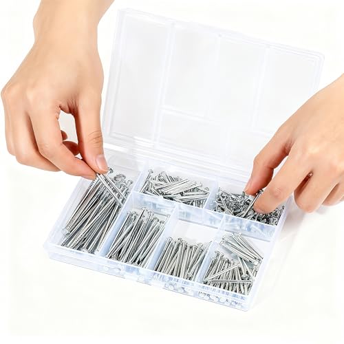 280 Pcs Nail Assortment Kit, 6 Sizes Finishing Nails for Hanging Pictures, Maximum Length 2 Inches Galvanized, Long and Small Nails for Wall Art