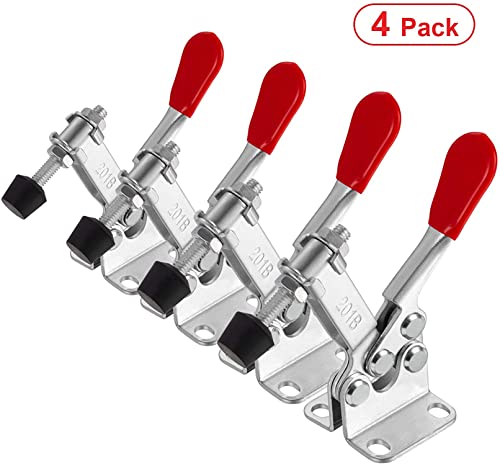 Toggle Clamp Hold Down Clamp 220Lbs Holding Capacity Antislip Horizontal Quick Release Toggle Clamp 4 Pack - style: 201B