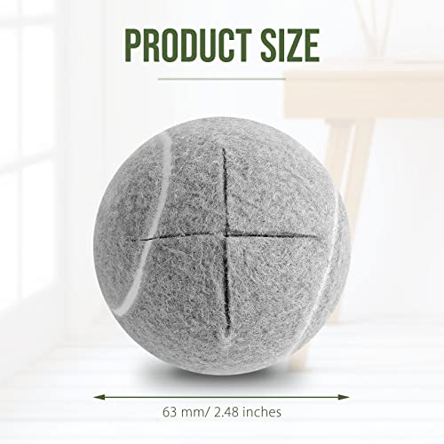 Macarrie 60 Pcs Precut Tennis Balls for Chairs Legs, Gray - color: Grey