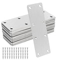 20 Pack 5-1/2 x 2 Inch Flat Mending Plates, Stainless Steel Flat Straight Brace Repair Fixing Brackets with Screws, Mending Joining Plates for Furniture Repairing, 1.9 mm Thickness - size: 20 PCS 5-1/2 x 2 In